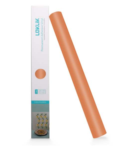 Permanent Adhesive Vinyl Matte - Orange - 30.5 x 180 cm (002074)