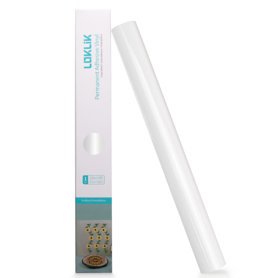 Permanent Adhesive Vinyl Glossy - White - 30.5 x 180 cm (002197)