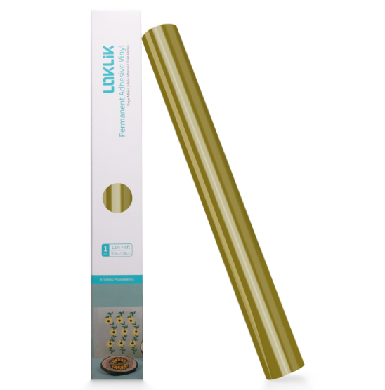Permanent Adhesive Vinyl Glossy - Golden - 30.5 x 180 cm (002210)