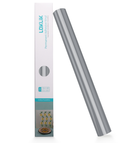 Permanent Adhesive Vinyl Glossy - Silver - 30.5 x 180 cm (002227)