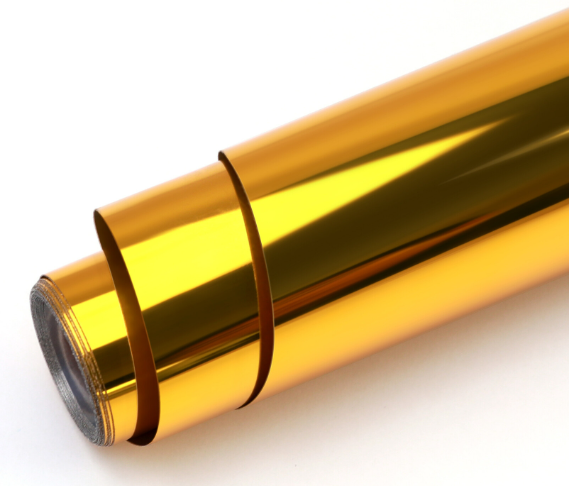 Permanent Adhesive Vinyl Mirror Metallic - Gold - 30.5 x 180 cm (003576)