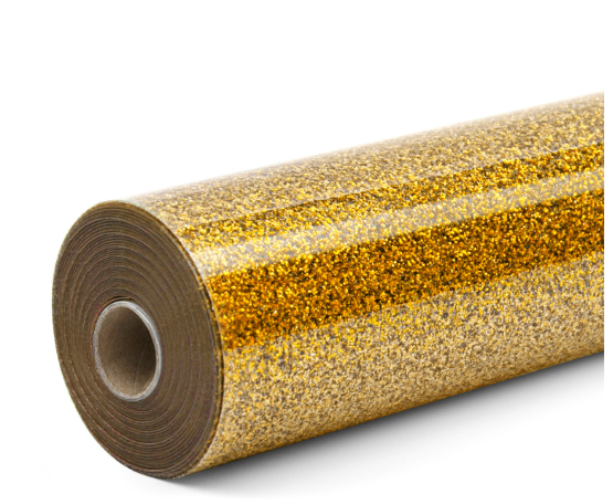 Heat Transfer Vinyl Glitter - Golden - 30.5 x 90 cm (008908)