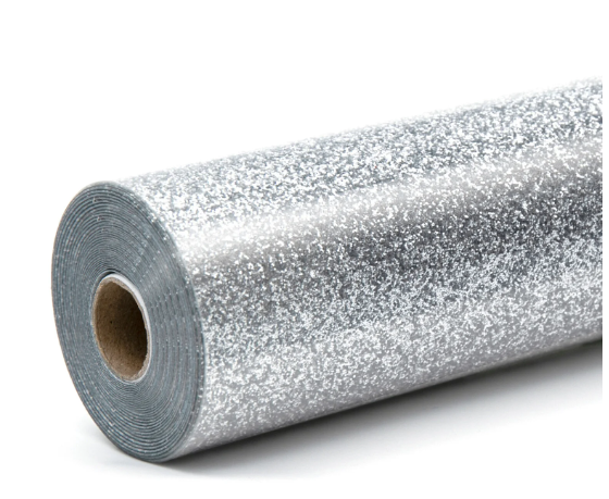 Heat Transfer Vinyl Glitter - Silver - 30.5 x 90 cm (008922)
