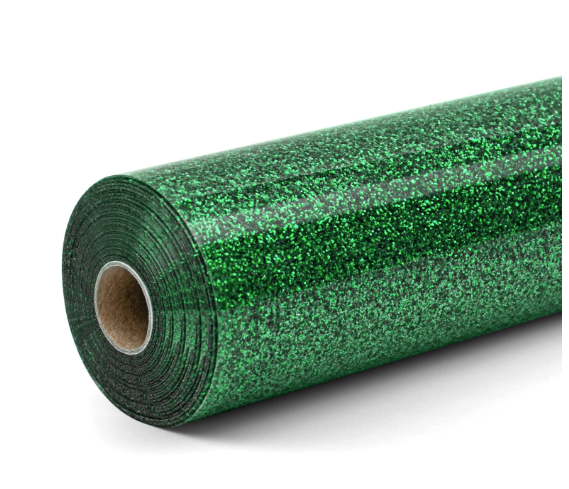 Heat Transfer Vinyl Glitter - Green - 30.5 x 90 cm (008946)