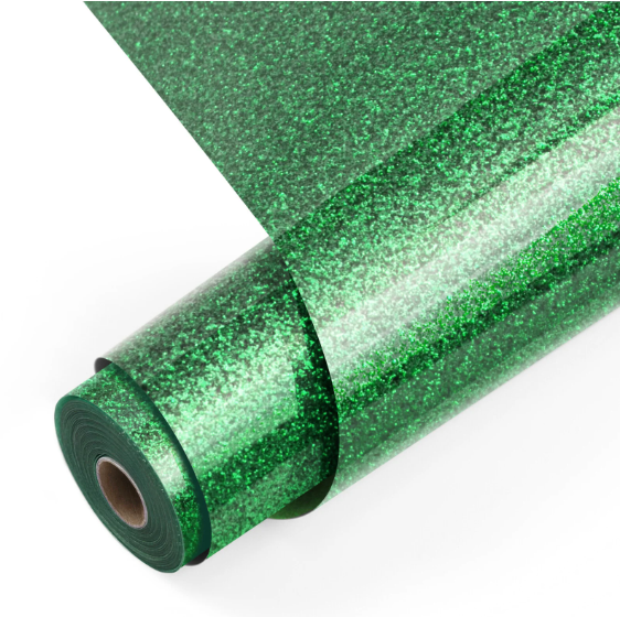 Heat Transfer Vinyl Glitter - Green - 30.5 x 90 cm (008946)