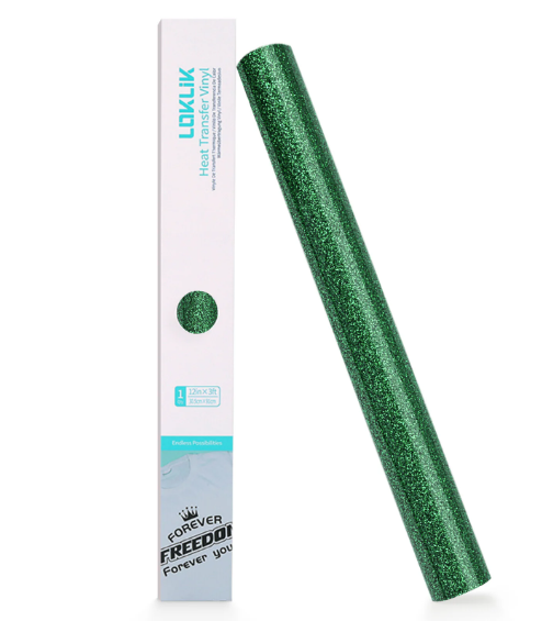Heat Transfer Vinyl Glitter - Green - 30.5 x 90 cm (008946)