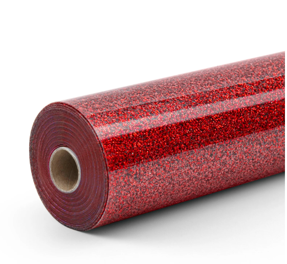 Heat Transfer Vinyl Glitter - Red - 30.5 x 90 cm (008953)