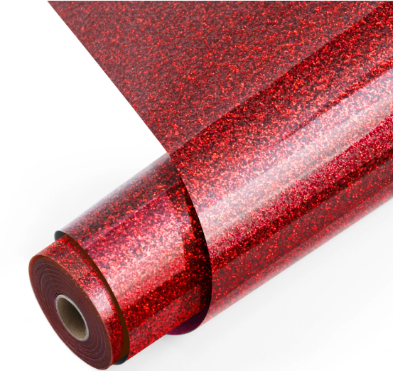 Heat Transfer Vinyl Glitter - Red - 30.5 x 90 cm (008953)