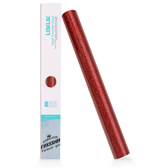 Heat Transfer Vinyl Glitter - Red - 30.5 x 90 cm (008953)