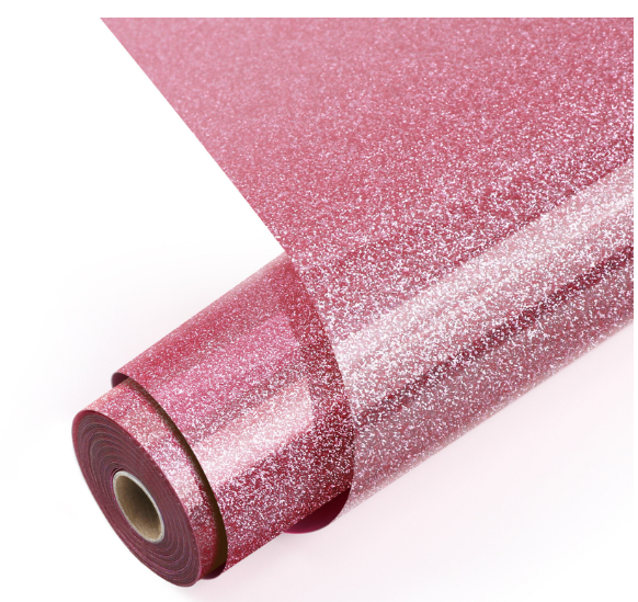 Heat Transfer Vinyl Glitter - Pink - 30.5 x 90 cm(008960)
