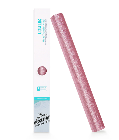 Heat Transfer Vinyl Glitter - Pink - 30.5 x 90 cm(008960)