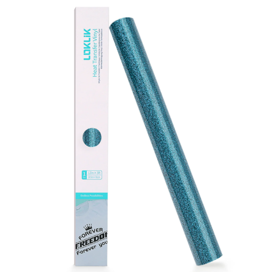 Heat Transfer Vinyl Glitter - Light Blue - 30.5 x 90 cm (009103)