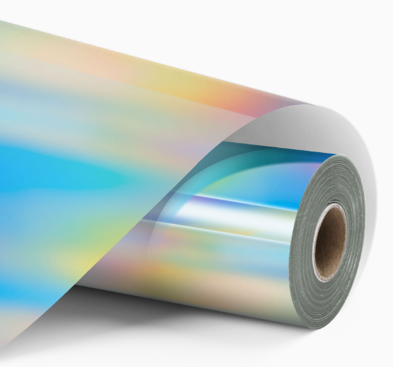 Permanent Adhesive Vinyl Holographic - Iridescent Silver - 30.5 x 90 cm (009196)