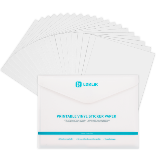 LOKLiK Bedrukbaar mat stickerpapier A4 - 20 vellen (009219)