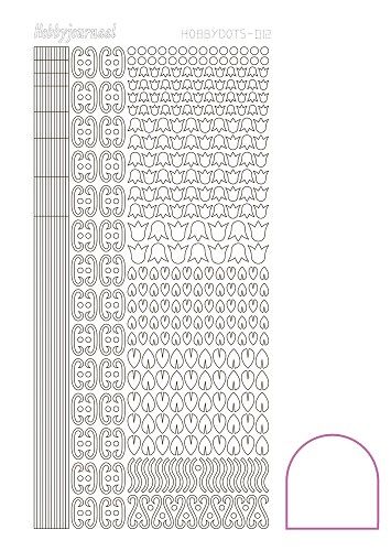 Hobbydots stickervel 012 - White (adhesive)