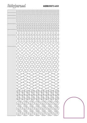 Hobbydots stickervel 014 - White (Adhesive)