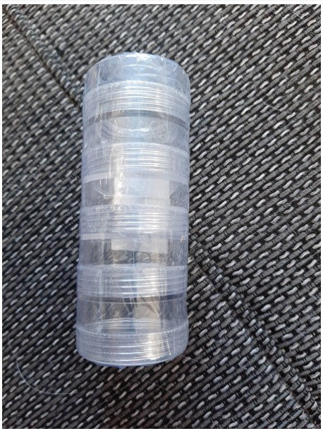 Bewaardoosjes transparant 5-delig mini (024828)