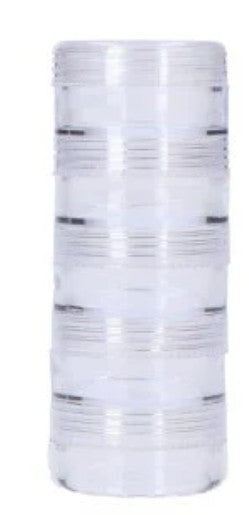 Bewaardoosjes transparant 5-delig mini (024828)