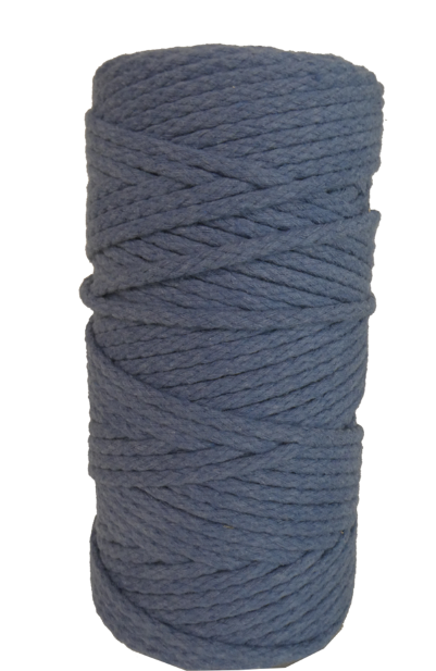 DekoArt Macramékoord 4 mm 100 m Blauw (1004Jeansblau) *