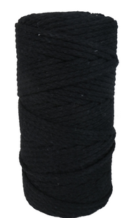 DekoArt Macramékoord 4 mm 100 m Zwart (1004SCHWARZ) *