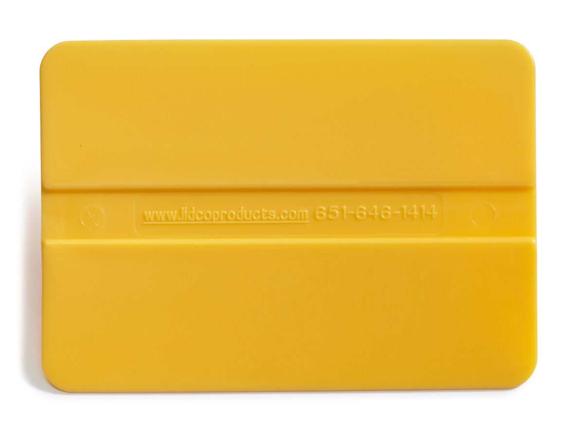 Plastic rakel (geel)