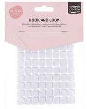 Vaessen Creative • Klittenband Zelfklevende Achterkant 10x10mm 64pcs (1009-013)