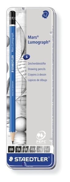 Mars Lumograph potlood - set 6 st (100 G6)