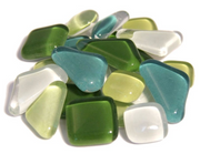 Soft Glas Polygonal Helder Mix Groen 100 gr (1011053) *