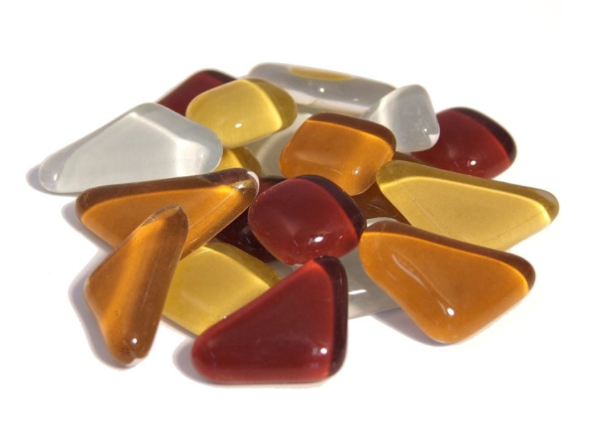 Soft Glas Polygonal Helder Mix Bruin 100 gr (1011054) *