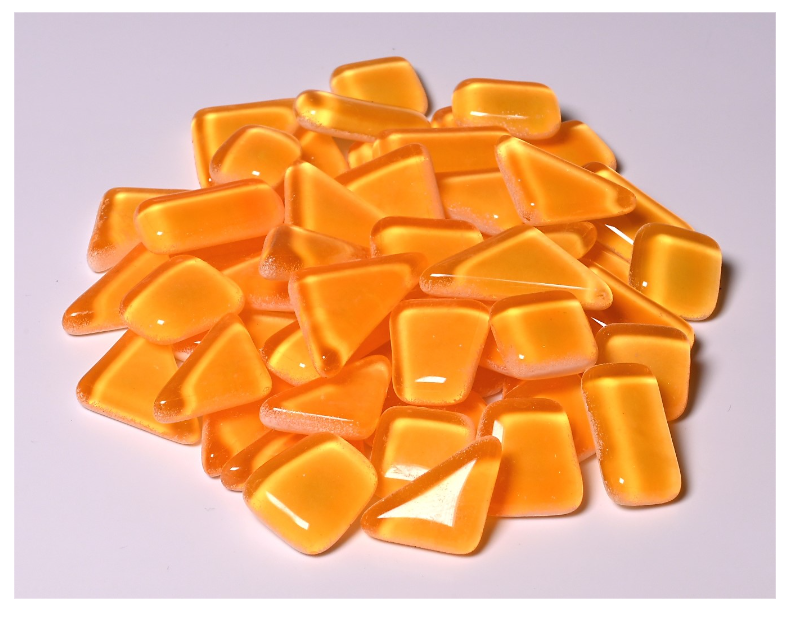 Soft Glas Polygonal Helder Neon Oranje 100 gr (1012001) *