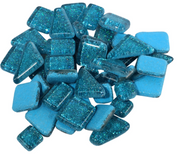 Soft Glas Polygonal Glitter Aquablauw 100 gr (1012211) *