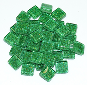 Soft Glas Vierkant Glitter Groen 100 gr (1017461) *