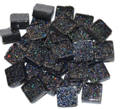 Soft Glas Vierkant Glitter Zwart 100 gr (1017464) *