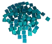 Soft Glas Vierkant Glitter Turquoise 100 gr (1017465) *