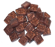 Soft Glas Vierkant Glitter Bruin 100 gr (1017466) *