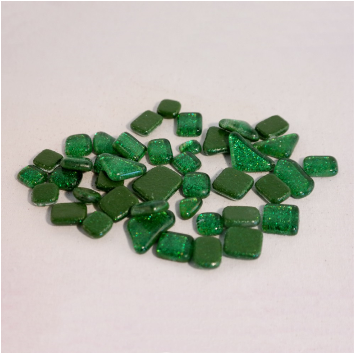 Soft Glas Polygonal Glitter Groen 100 gr (1017488) *