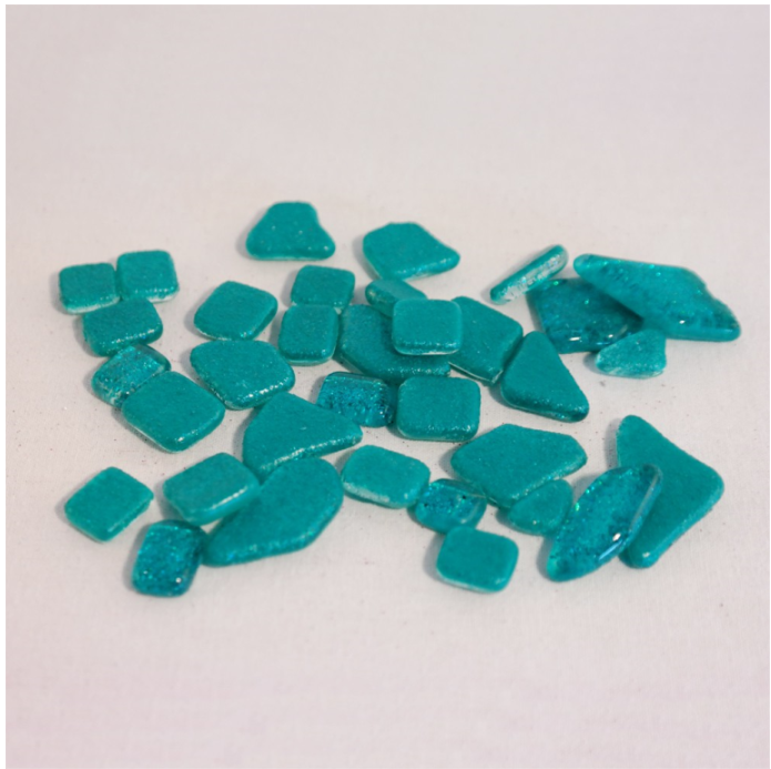 Soft Glas Polygonal Glitter Turquoise 100 gr (1017492) *