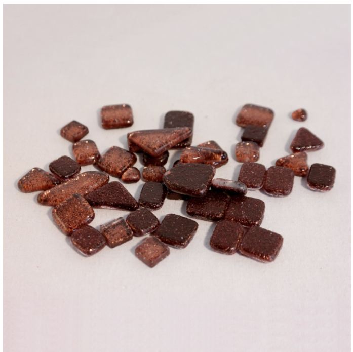 Soft Glas Polygonal Glitter Bruin 100 gr (1017493) *