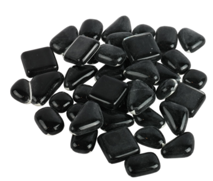 Soft Glas Polygonal Helder Zwart 100 gr (1017575) *