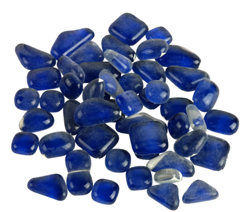 Soft Glas Polygonal Helder Donkerblauw 100 gr (1017584) *