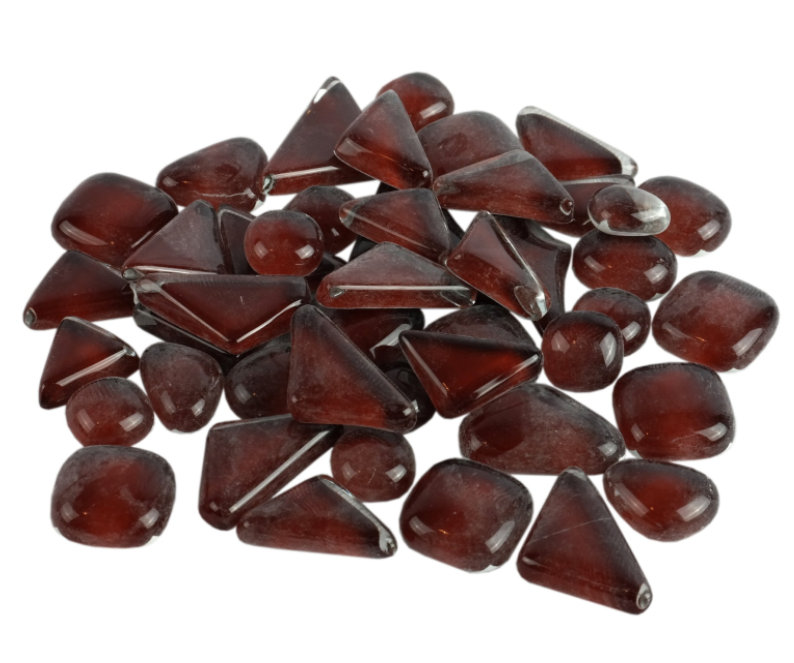 Soft Glas Polygonal Helder Donkerbruin 100 gr (1017611) *