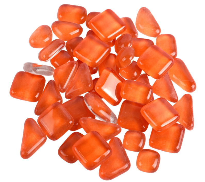 Soft Glas Polygonal Helder Oranje 100 gr (1017614) *