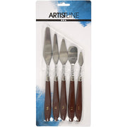 Paletmessen set, l: 17-23 cm, b: 1,5-2,5 cm, , 5stuks (10314)
