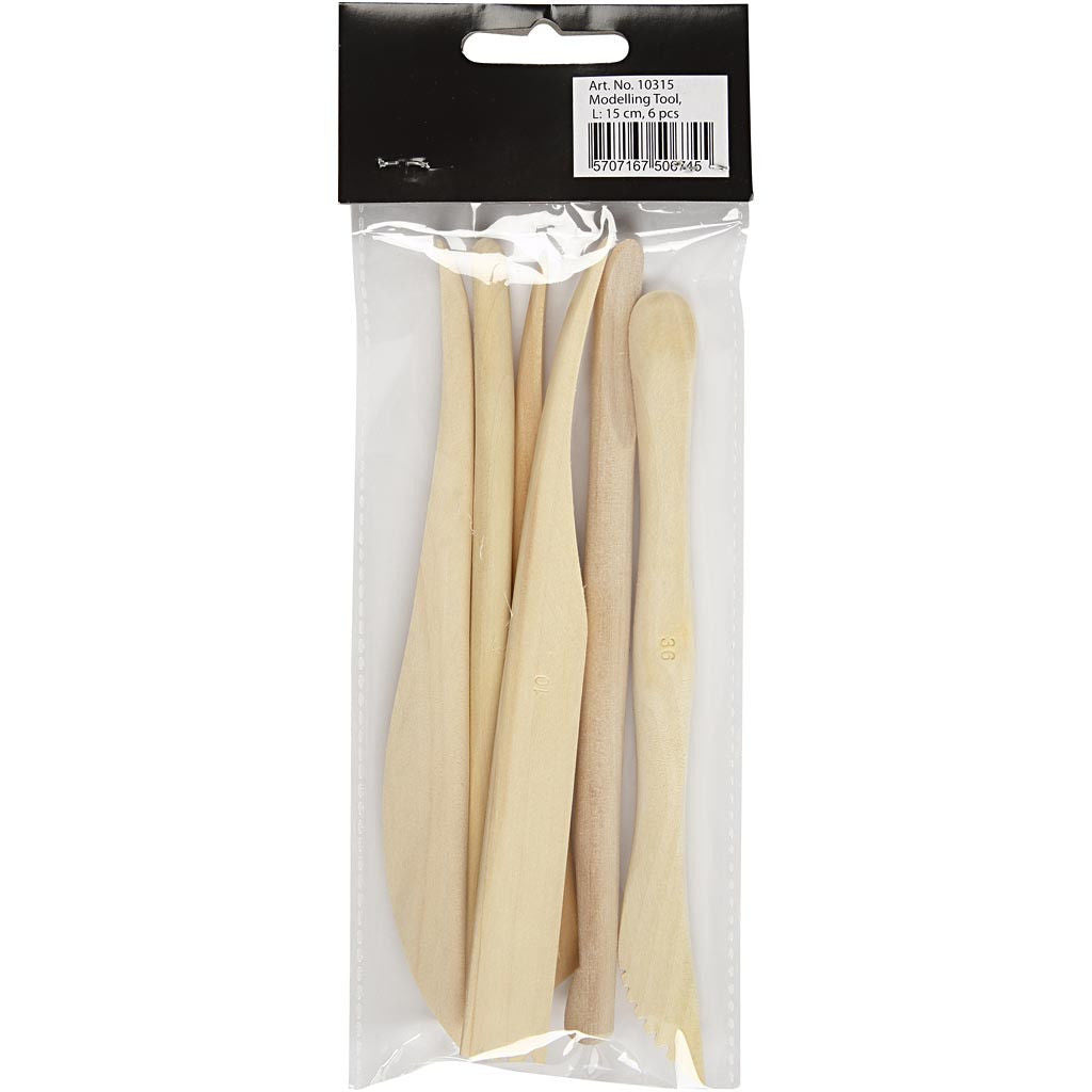 Modelleer gereedschapset, l: 15 cm, 6stuks (10315)