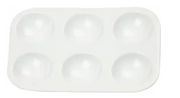CC Plastic Verf Palet - 12x8 cm - Wit - 1 stuk (10332)