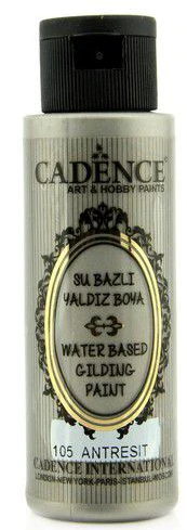 Cadence - Gilding - Metallic acrylverf - Antraciet zilver - 70ml (0105) *