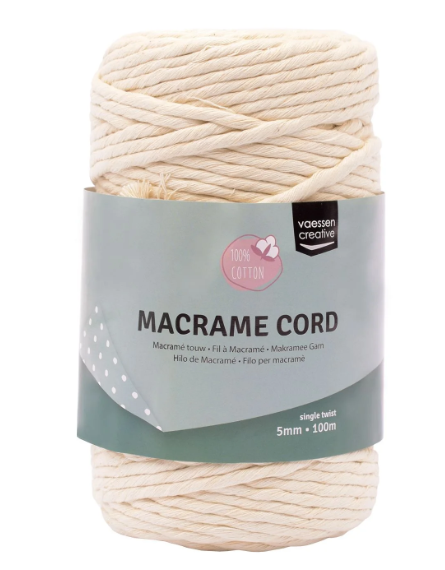 Vaessen Creative • Macramé Touw 5mmx100m Naturel (11305-04) *