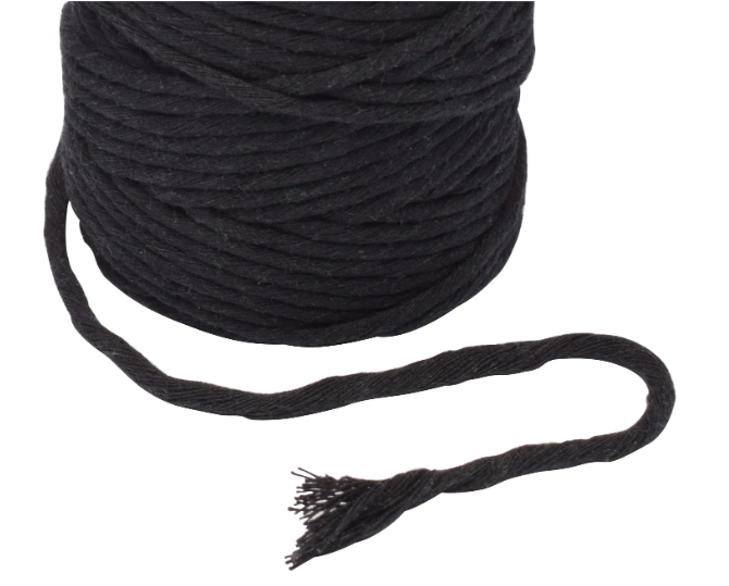 Vaessen Creative • Macramé Touw 3mmx100m Zwart (11305-06) *