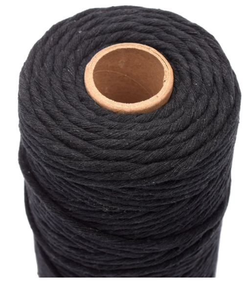 Vaessen Creative • Macramé Touw 3mmx100m Zwart (11305-06) *