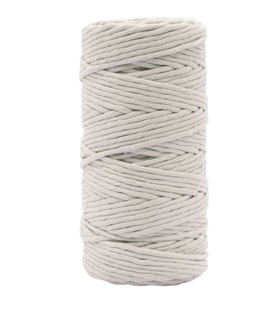 Vaessen Creative • Macramé Touw 3mmx100m Lichtgrijs (11305-07) *
